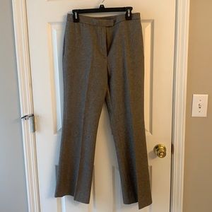 J.Crew brown wool pants with fine herringbone pattern, size 8
